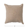 18 inch square linen coloured woven throw cushion. 