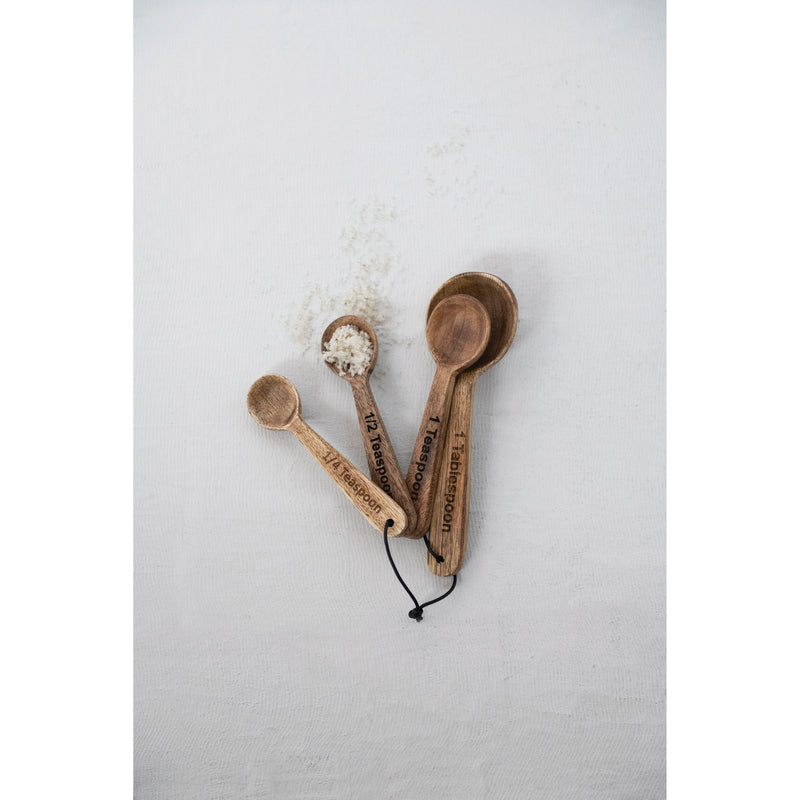 Mango Wood Measuring Spoons, Set of 4