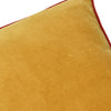 24" Cotton Velvet Pillow with Rust Color Piping