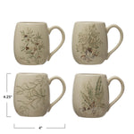 16oz Debossed Stoneware Mug