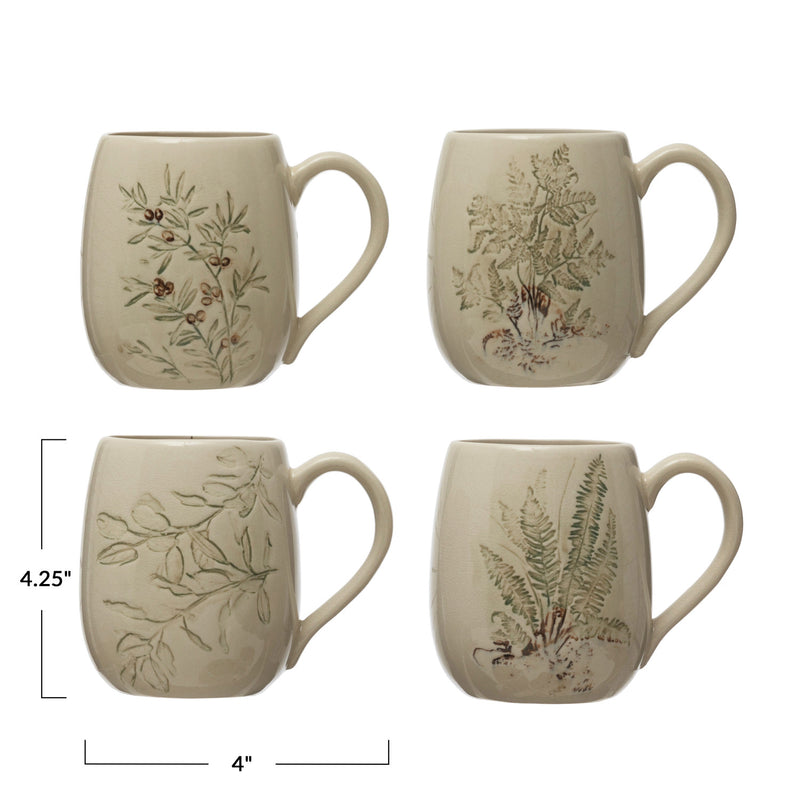 16oz Debossed Stoneware Mug