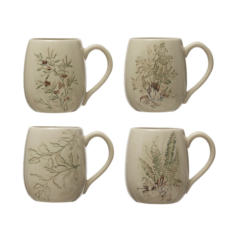 16oz Debossed Stoneware Mug
