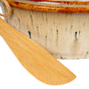 Natural bamboo spreader included in the brie baker set. 