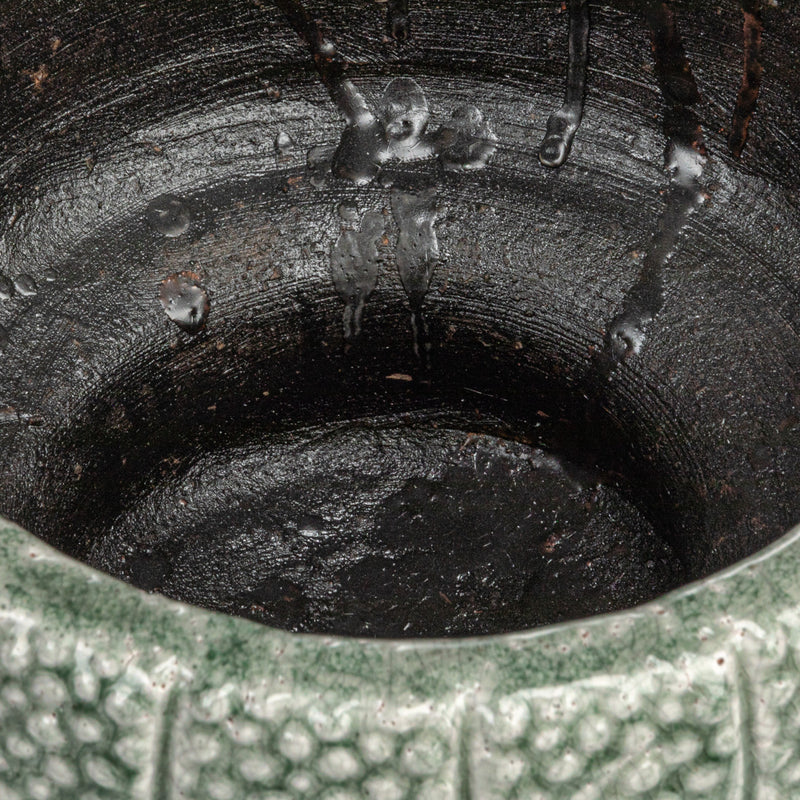 The Embossed Footed Vase / Planter 10" opening.
