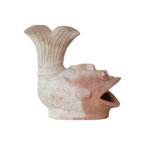 Terracotta Fish Shaped Container.