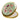 Gold compact mirror with aqua green velvet top, embroidered with delicate pink and white flowers and a ladybug. 