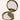 Interior of the Embroidered Mirror, a compact flip design with gold metal shell.