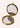 Interior of the Embroidered Mirror, a compact flip design with gold metal shell.