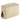 The Ezra Quilted Nylon Boxy Cosmetic Pouch in Ivory with gold hardware.