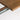 Wooden desk with metal leg on a white background