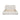 Beige upholstered bed frame on a white background
