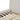 Wooden slat support system of a bed with beige upholstered headboard
