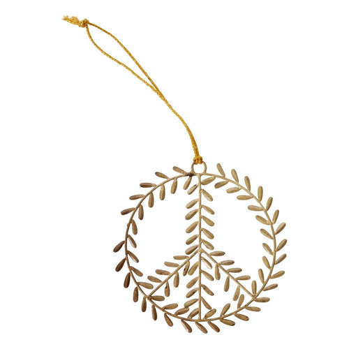 Olive Leaf Ornament in Gold Finish.