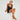 Woman wearing a black swimsuit sitting on a white background