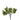 Artificial green plant branch on a white background