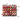 Set of 24 pink and red hand-painted paper mâché ornaments with tassels in egg crate packaging.