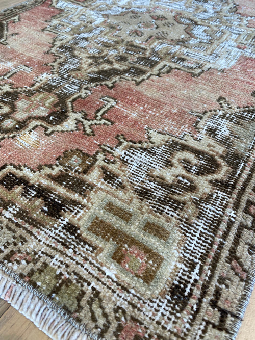 Details of the hand knotted Turkish rug.
