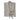 Light natural linen robe with a belt on a white background.