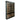 Black Mango Wood Cabinet with Glass Doors and Shelves.