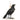Decorative ornament shaped like a crow on a white background.