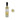 Bottle of meyer lemon white balsamic vinegar with a small sample on a white background