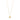 Gold necklace with a clover-shaped pendant on a white background