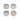 Four round ceramic plates with colorful bow designs on a white background.