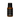 Small brown bottle with black cap and label on a white background