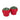 Two strawberry-shaped salt and pepper shakers on a white background
