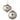 3.5 inch textured ball and onion ornaments in silver.  