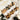 Pika & Bear Triple Trouble Cat Har Clips in Calico. 