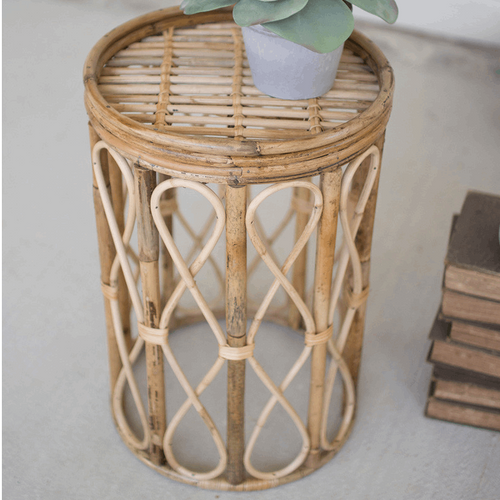 Cane Side Table / Stool