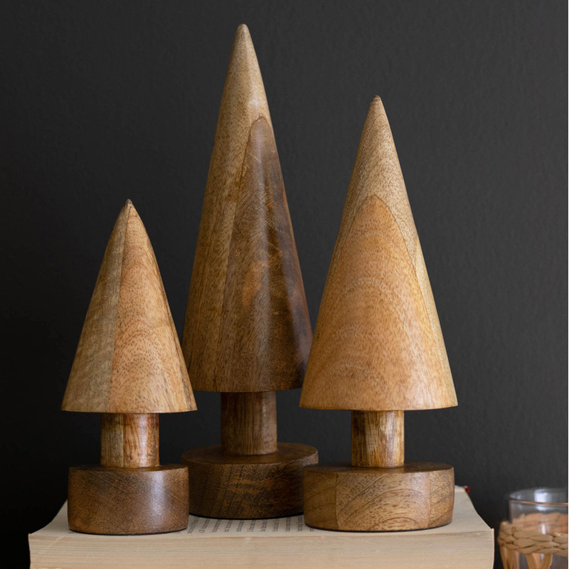 Turned Wooden Christmas Trees