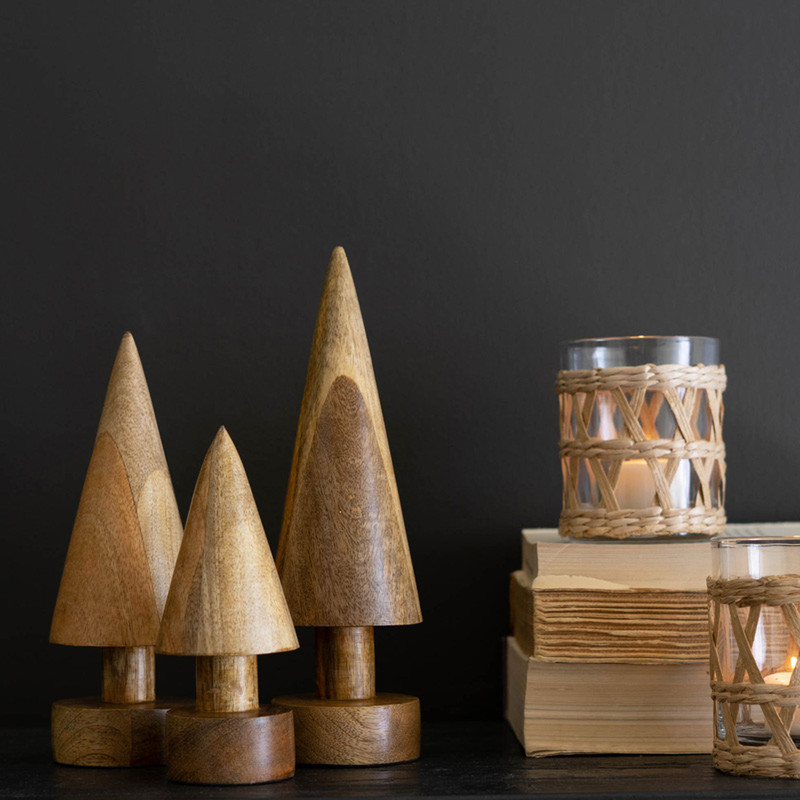 Turned Wooden Christmas Trees