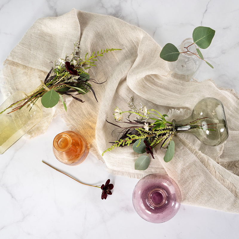 Recycled Glass Bud Vase - Clear
