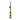 Brass bell chime hanging vertically on a white background.