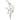 Artificial wax flower branch with white flowers on a white background