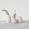 Red & Cream Textured Stoneware Vases