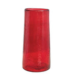 Red Glass Hurricane / Vase