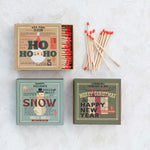 Safety Matches in Matchbox with Holiday Saying & Image