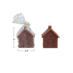 Unscented House Shaped Candle - Gingerbread