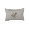 Lumbar Cushion with Botanical Embroidery & French Knots