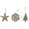 3-inch-high handmade clay with copper finish ornaments with juet hanger.