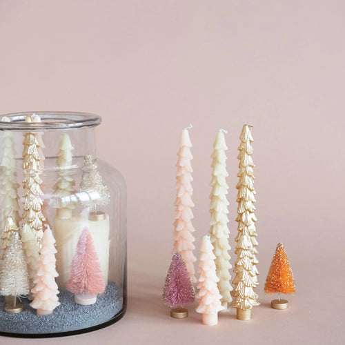 Tree Shaped Taper Candles - Blush