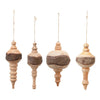Unique natural hand carved finial ornament.