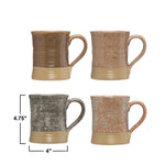 Measurements of the stoneware mug with glaze 