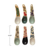 Photo showing sizes of our hand painted floral inspired spoons.