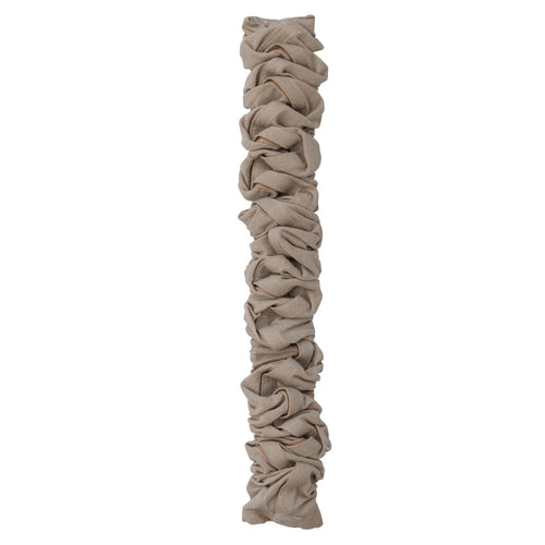 Natural colored cotton chambray chandellier chain cover.