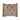 Top view of a fold-able wooden stool with a woven seat. The seat features a faded diamond pattern in neutral tones, giving it a rustic, vintage look. The wooden frame is visible on both sides, framing the textured surface.