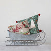 Cotton Chambray Pillow with Embroidered Snowflakes, Foliage & Believe